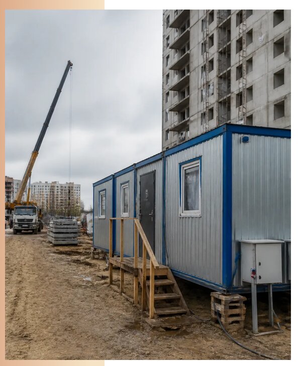 Аренда строительных вагончиков для рабочих в Кольчугине